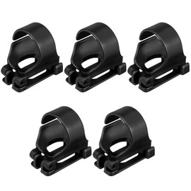 Ieron 5 Pack Black Snorkel Clip Universal Snorkel Holder Clip High Performance Air Tube Keeper Snorkel Retainer For Scuba Diving Snorkeling Equipment