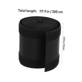 Mipcase Carpet Cable Cover Sleeve with Hook and Loop Strap Lightweight Cable Protector for Office and Home Use Organizes Wires and Prevents Tripping Hazards