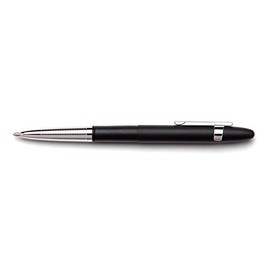 Fisher Space Pen Removable Clip Ballpoint Pen, Black Matte with Chrome Barrel (400BC-CL)