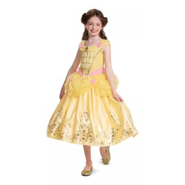 Jakks Pacific Disfraz De Vestido De Princesa Bella Y La Bestia Deluxe Niña