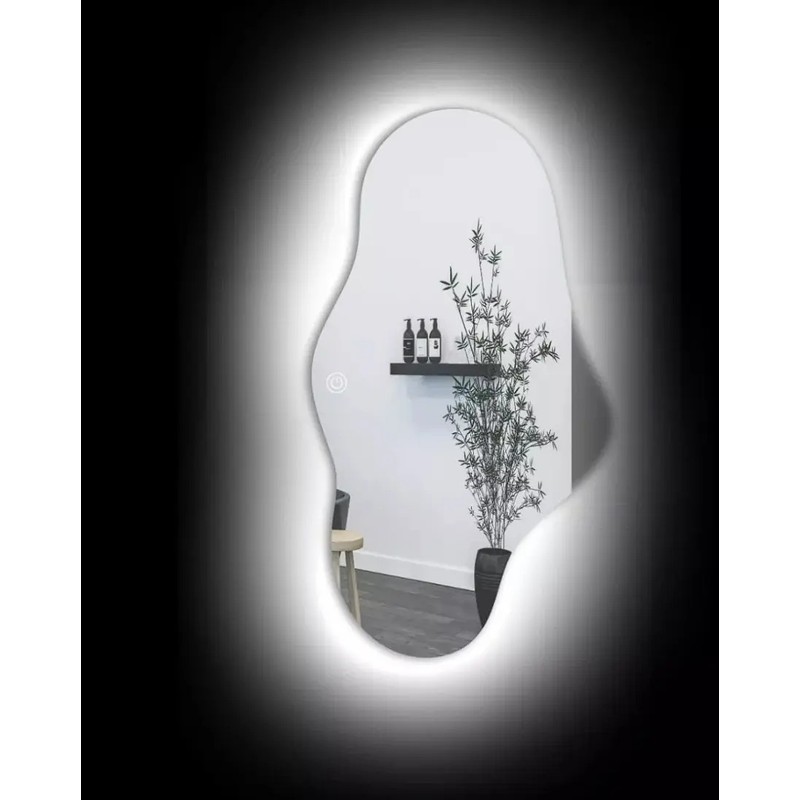 Espejo Cuerpo Entero LED Asimétrico Irregular 110x50cm Colorlux Pared