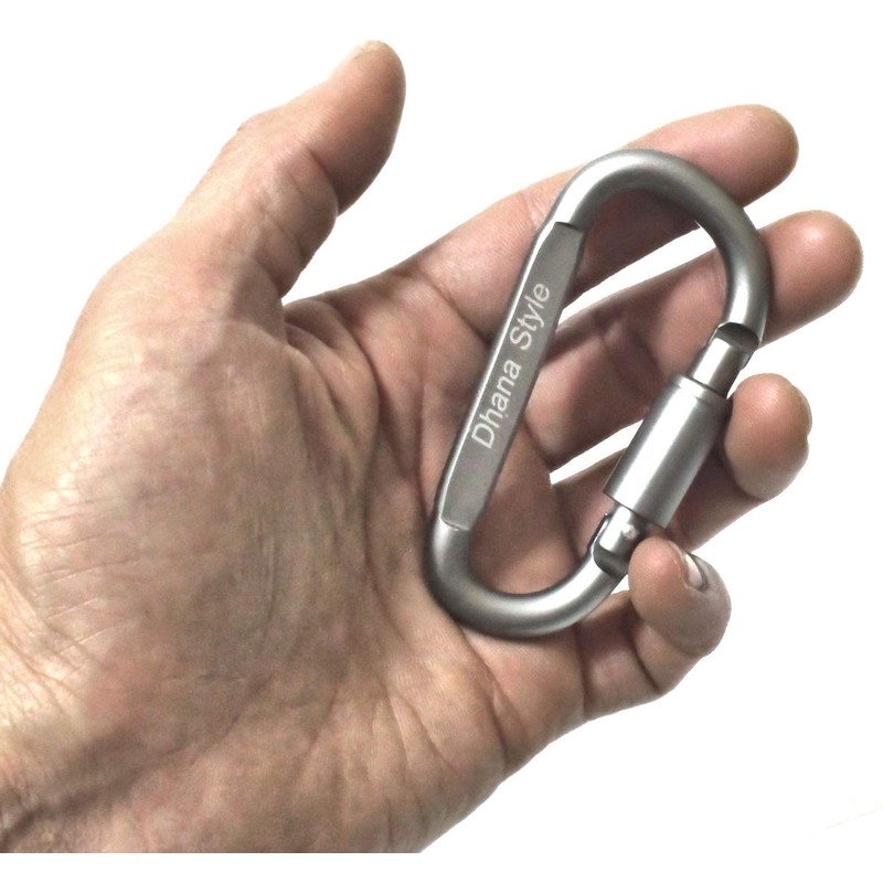 Screw Lock, Shedding Prevention, Carabiner Clip, Nascan, Set of 4,