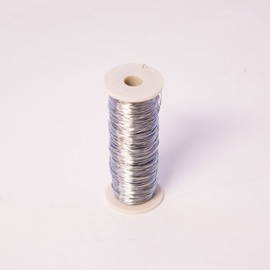 Thin Silver Reel Wire for Floristry & Flower Arranging Roll (26 Gauge)