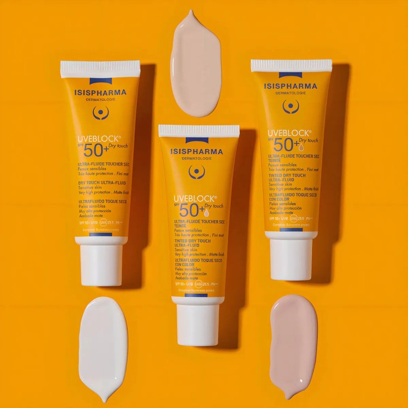 Uveblock 50+ Toque Seco, Protector Solar , Tinte Medio