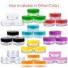 Beauticom 3G/3ML Round Clear Jars with Black Lids for Cosmetics,
