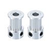 sourcing map 2 Pcs Aluminum 16 Teeth 5mm Bore 10mm