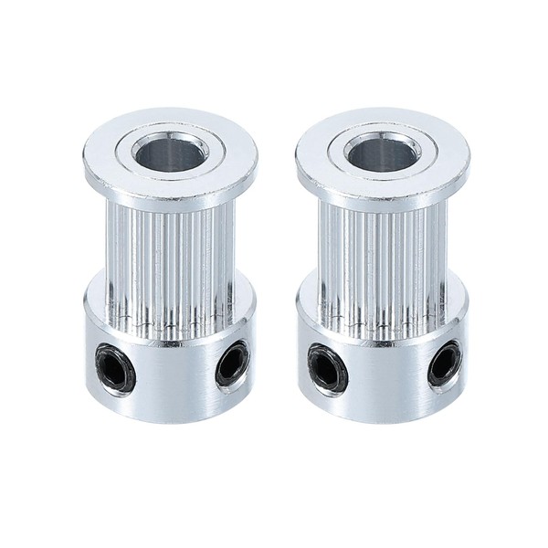 sourcing map 2 Pcs Aluminum 16 Teeth 5mm Bore 10mm