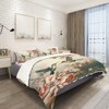 ZFRXIGN Flower Hummingbirds Bedding Set Queen Size Comforter Set 3