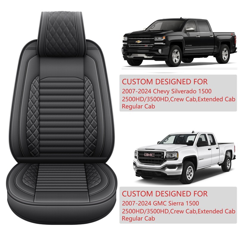 JOJOBAY Chevy Silverado Seat Covers,GMC Sierra Seat Covers,Custom Fit 2007-2024