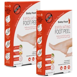 Baby Foot Original Exfoliant Foot Peel Mask - Repair Rough Dry Cracked Feet and remove Dead Skin, Repair Heels and enjoy Baby Soft Smooth Feet - 70mls Lavender Scented Pair contains 17 natural extracts (2 Pack)
