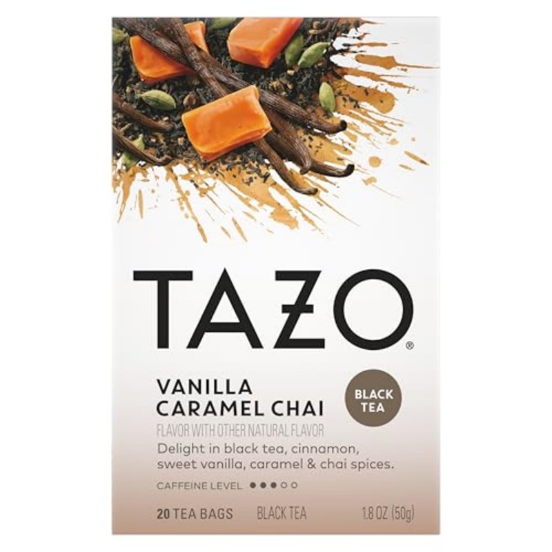 TAZO Chai Tea Bags, Vanilla Caramel Chai, Caffeinated tea, 120