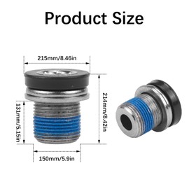 LPZMPZ Pack of 2 Crank Bolts Bottom Crank Screws M15 Bicycle Hexagonal Crank Screws with Sealing Ring Crank Arm Screws Bottom Bracket Screws for E-Bike MTB BMX