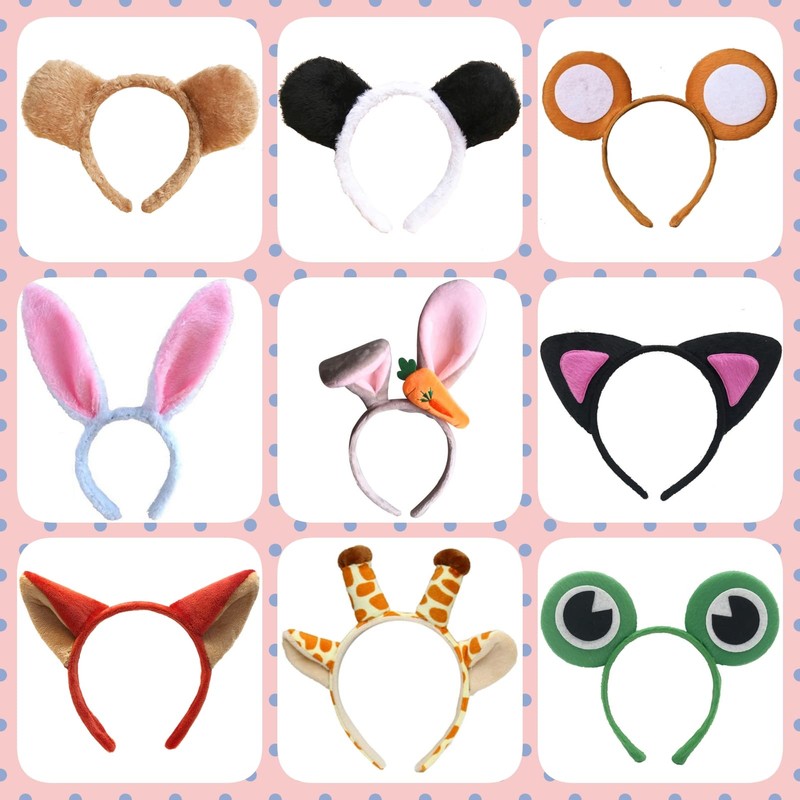 Cicogna Animal Ears Headband, Halloween Cosplay Costume, Props, Selectable Animal