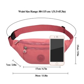 Long Keeper Bumbag Waist Bag for Women Men - Anti Theft Bum Bag Dog Walking Running Hiking Waterproof Fanny Pack Fashion Waist Packs for Travel Outdoor