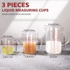 Lallisa 3 Pack High Borosilicate Glass Measuring Cups with Handle