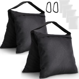 2 Packs Sandbags Weight Bags for Light Stand Photography Video Support, Heavy Duty Saddlebags for Backdrop Stand, Photo Tripod, Outdoor Canopy, Pop up Tent, Umbrella Base, Fishing Chair, Wedding Shed