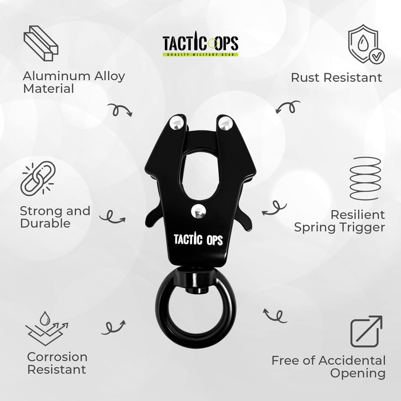 Frog Clip Dog Leash/Keychain Clip Attchment - Swivel Heavy Duty