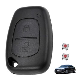 Key Fob Replacement Compatible with Vauxhall, Renault, Trafic, Vivaro, Nissan Primastar, Movano, Master, Kangoo, Key Fob Shell, 2 Button Key Fob Case with 2 Micro Buttons, Durable (No Blade)