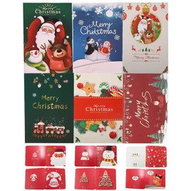 LIANRISES 24pcs Christmas Cards Set Assorted Christmas Cards Pack Xmas Cards Bulk Christmas Cards With Envelopes Christmas Greeting Card Blank Inside Recycled for Family Friends Childrens Colleagues
