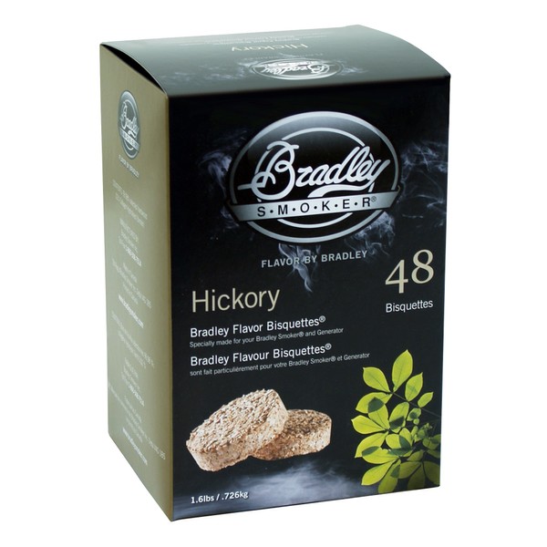 Bradley Smoker Bisquettes BTHC48 For Grilling and BBQ, Hickory, 48 Pack