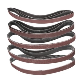 HARFINGTON 15pcs 1 x 30" Sanding Belts 3pcs Each of 40/80/120/240/400 Grit Aluminium Oxide Flush Joint Belt Sander Paper for Metal Woodworking Automotive Repair