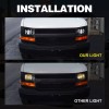Unbranded Pair 5x7" 7x6" LED Headlights DRL For Chevy El