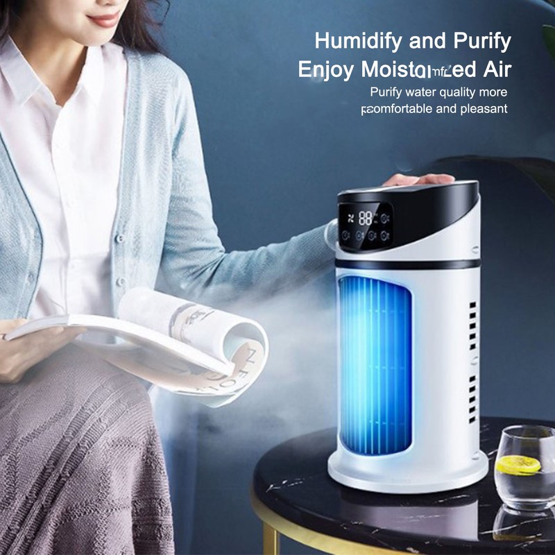 Portable Mini Air Conditioner Mobile Multifunction Air Cooler Fan Water