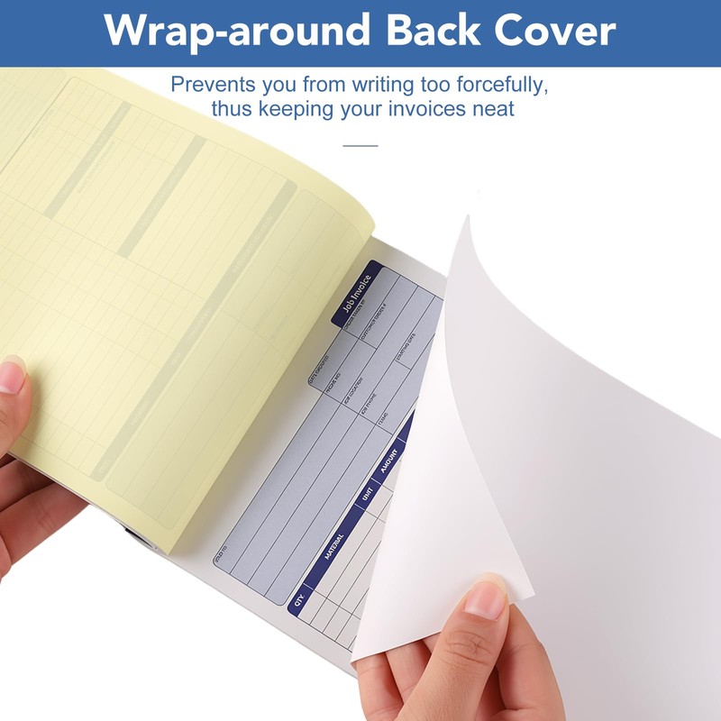 2 Pack Job Invoice Forms, Work Order Forms,5-9/16''x 8-7/16