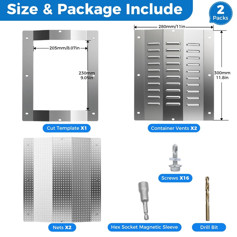 Shipping Container Vent - Shipping Container Air Vent Kit (2-Pack)
