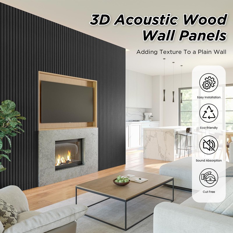 Smartstandard Sample Wood Slat Wall Panel, Soundproof Wooden Wall Panels,