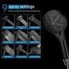Botare Black Shower Head with Handheld Spray Combo 2 in