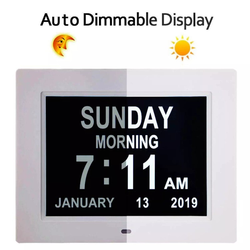 TMC Digital Clock with Date and Day of Week,Digital Clock