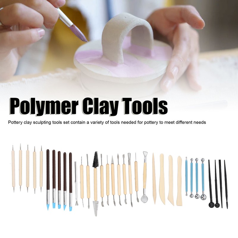 36Pcs Pottery Clay Sculpting Tools Kit Set Ceramic Carving Sculpting