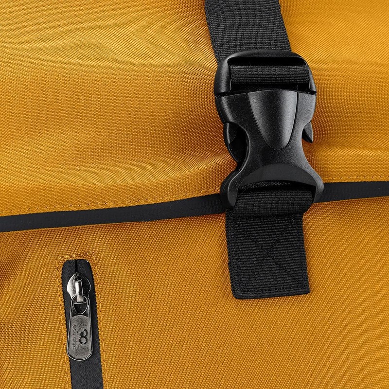 ECO CHIC Waterproof Recycled Canvas Roll Top Backpack (Sunflower)