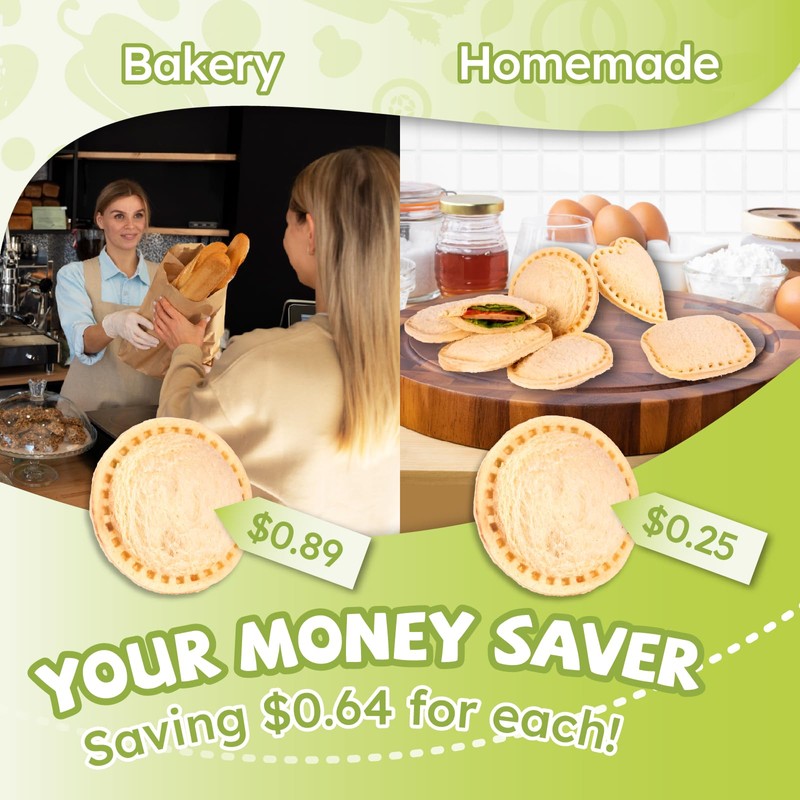 Uncrustables Sandwich Maker Sealer Cutter, Crustless Sandwich Cutter, PB&J Uncrustable