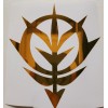 Mobile Suit Bandai Gundam Zeon Emblem Logo Gold Sticker Vinyl