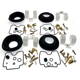 4-Pack Carb Rebuild Kits Carburetor Repair Kit with Diaphragm Replacement for Suzuki Bandit 1200 GSF1200 2001-2005 GSF1200S 2001-2003