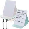 Dunzoom 2 Pcs Small Glass Desktop Whiteboard with Reversable Stand