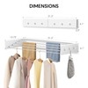 Wall Mounted Foldable, Space Saving Clothes Drying Rack with Knob,