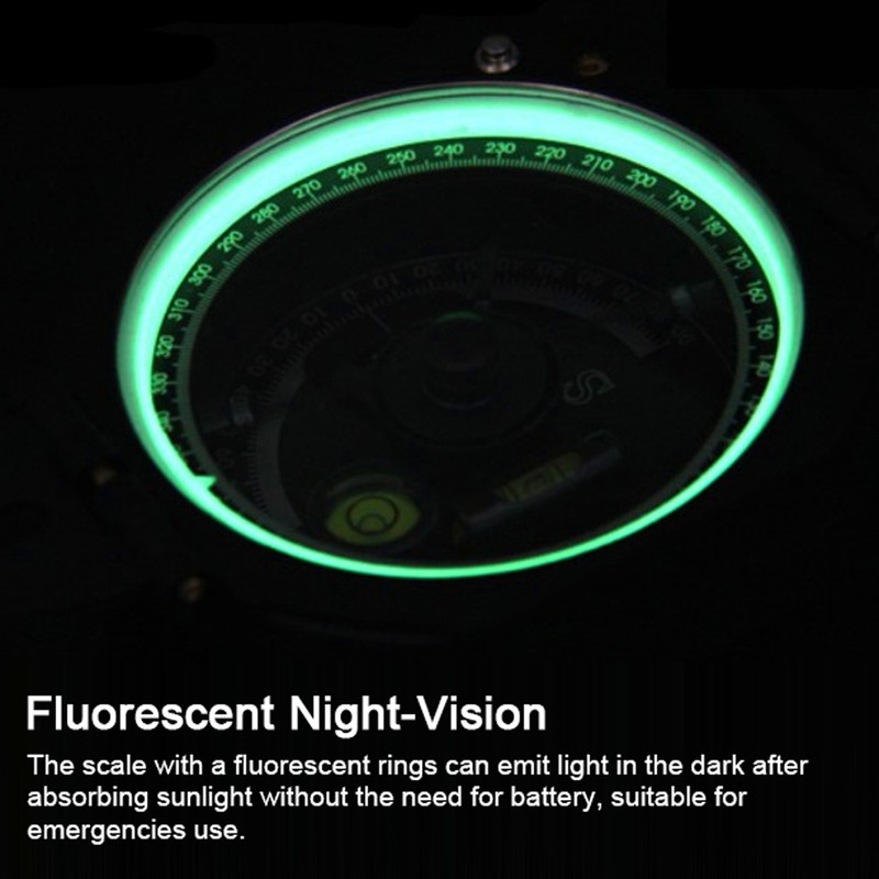 Multifunctional Compass High-Accuracy Geological Compass Survival Orienteering Compass Waterproof Gradiometer