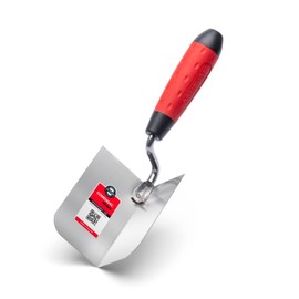 COMENSAL Corner Trowel - Inner Corner Trowel 60 x 100 - Outside Corner Spatula Stainless Steel - Bricklayer's Trowel - Plastering Trowel - with Ergonomic Soft Grip - Made in EU