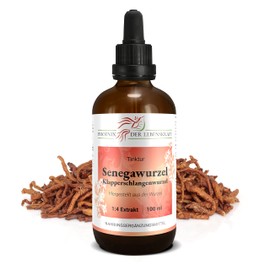 Senegawurzel Tinktur - 100 ml, Polygala tenuifolia Tropfen, 1:4 Extrakt, Top Premium Qualität, Hergestellt in Österreich, Vegan