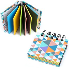 NEWEST 2 Sets Colored Sticky Notes, Fluorescent Paper Sticky Pads with Spiral Binding Portable Page Markers Index Tabs for Home Office School Bookmarks Reminder, Style B