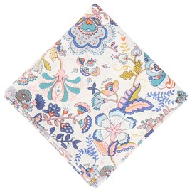 Intermode Maid with Liberty Fabric 19001043 Handkerchief Women's Print Handkerchief Women's Floral Pattern Mabelle, Pink [C]