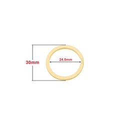 20 Pack Key Ring Keychain 1-1/5 Inch 30mm Diameter Metal Flat Split Key Chains Rings for Home Car Dog Tag Office Lanyards Keys Attachment Golden