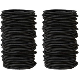 100 PCS Hair Bobbles,Black Elastic Hair Band,Small Elastic Hair Bobbles For Women, 2mm Thin Hairs Tie for Kids, Soft Hair Bands withou Metal, Elastics Ponytail Holder, Gentle Elastics Hair Ties