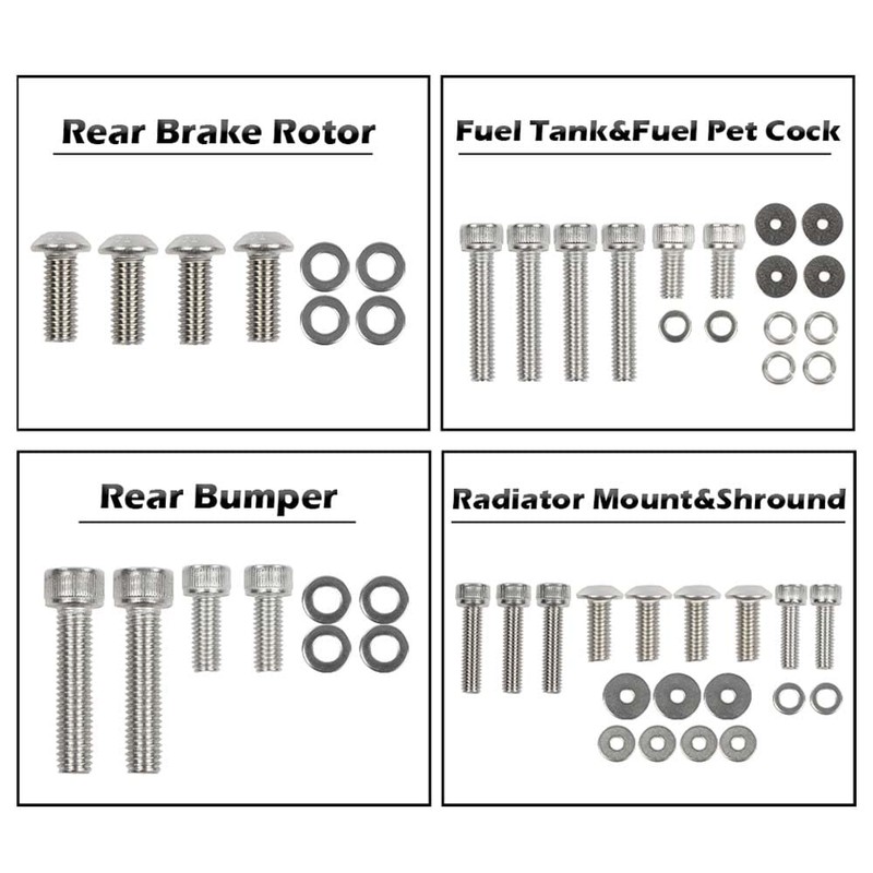 G-PLUS ATV Bolt Screw Kit Set 378 Piece Compatible with