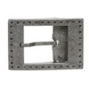 1 1/2" (38 MM) Clamping Rectangular Single Prong Silver Belt