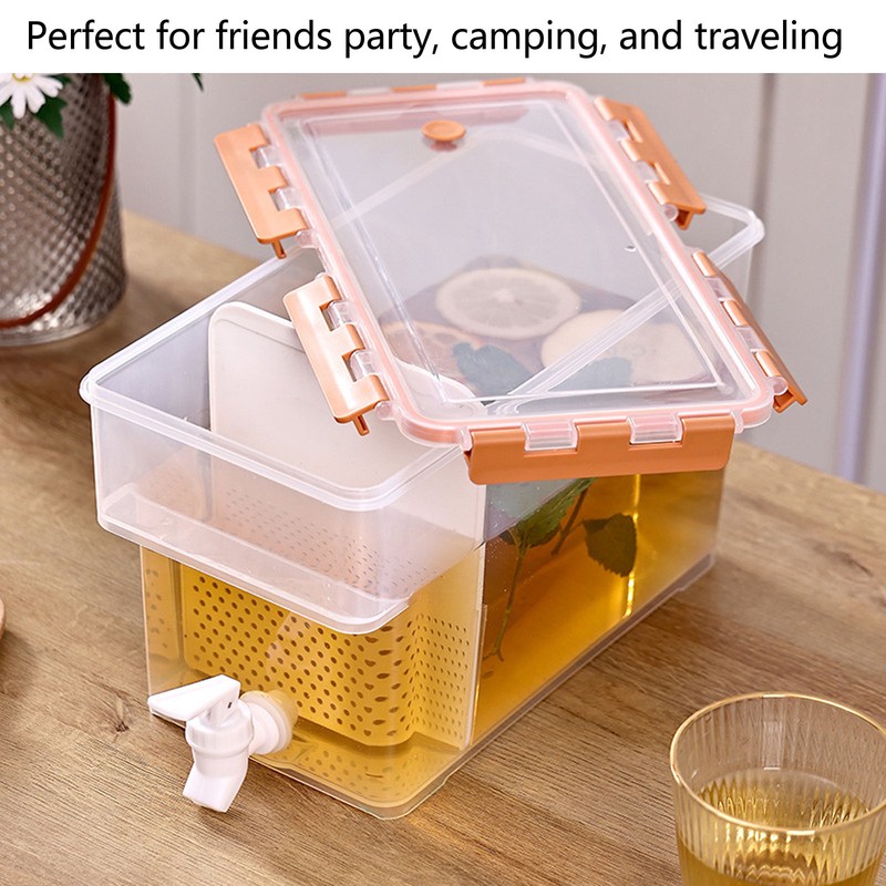 3.5L Drink Dispenser with Spigot Rubber Ring Safe Large Capacity
