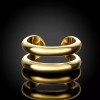 LZD 18K Gold Plated Fashion Ring Open Double Line For